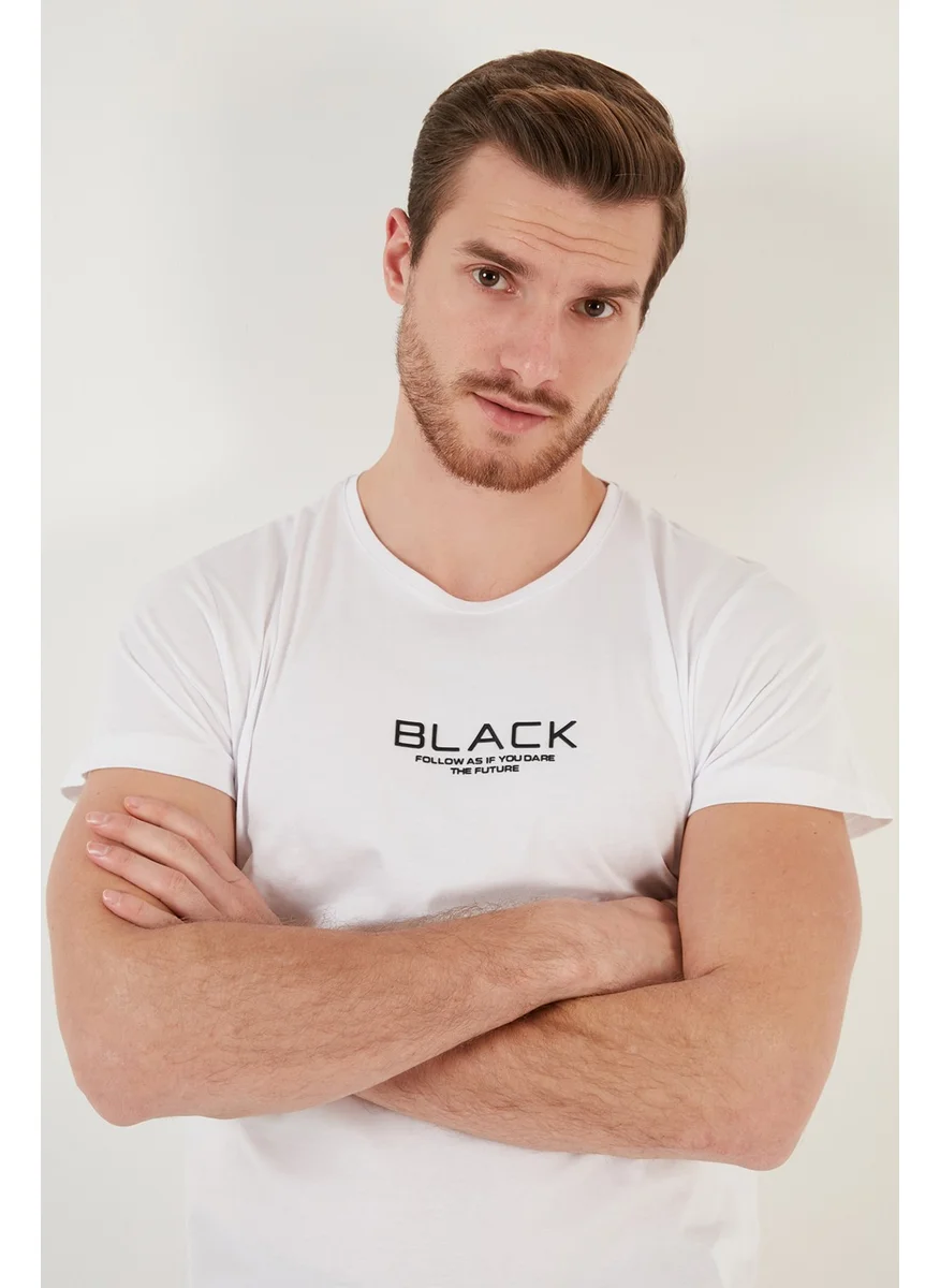 Buratti Printed Crew Neck 100% Cotton Slim Fit T Shirt Men's T Shirt 541FOLLOW