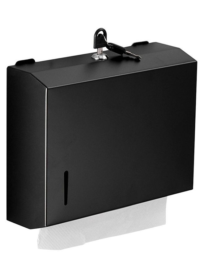 NIBEMINENT Stainless Steel Bathroom Toilet Tissue Dispenser Black - Image 1