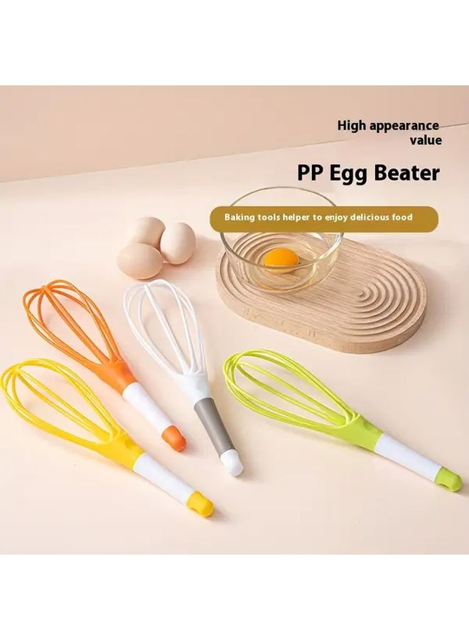 Foldable Portable Handheld Egg Beater Whisk Yellow Compact Easy Clean Camping Picnic - Image 2