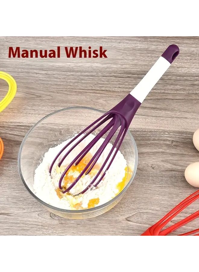 Foldable Portable Handheld Egg Beater Whisk Yellow Compact Easy Clean Camping Picnic - Image 5