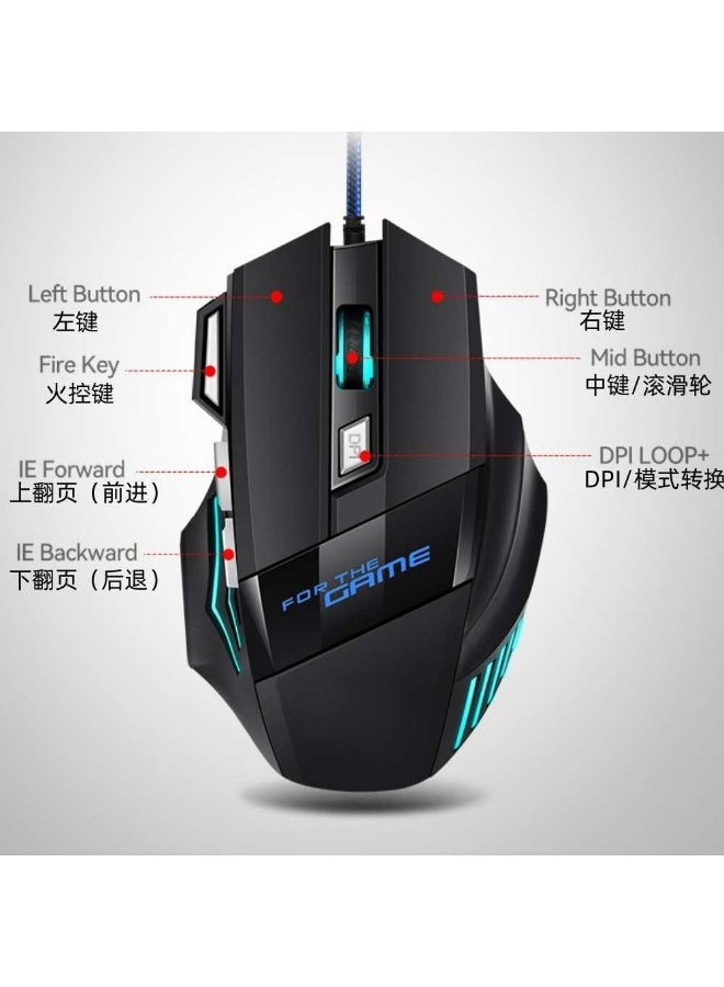 USB Wired E-Sports Gaming Mouse for Notebook & Desktop Computers – Mini 3D Right-Hand Design with LED Breathing Light - Image 5