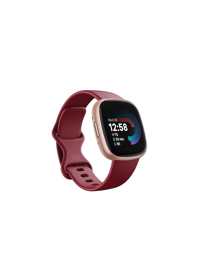 Generic Fitbit Versa 4 Fitness Watch (Beet Juice/Copper Rose Aluminium) with 6-Month Premium Membership  - Image 1