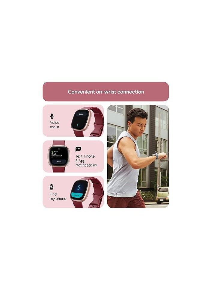 Generic Fitbit Versa 4 Fitness Watch (Beet Juice/Copper Rose Aluminium) with 6-Month Premium Membership  - Image 3