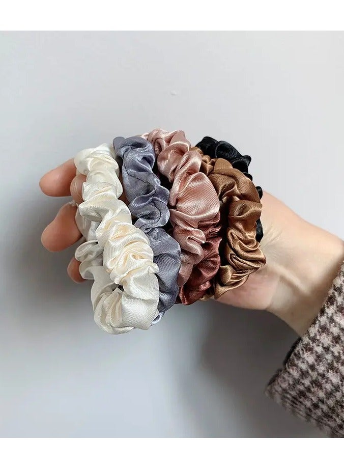 Ucanbe 6pcs Satin Chic Hair Ties - Soft Elastic Ponytail Holders with Solid Color Design - Perfect Hair Accessories for Women  - Image 2