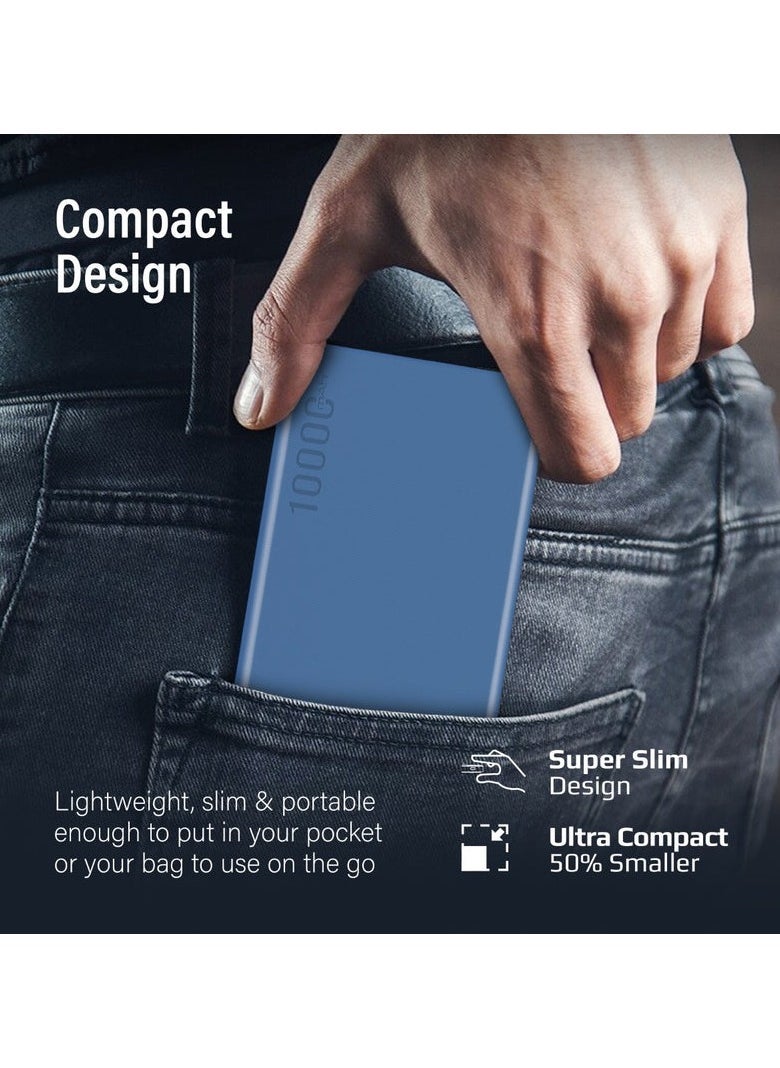 Promats Promate Bolt-10Pro 10000mAh Compact Smart Charging Power Bank with Dual USB-A & USB-C Output  - Image 5