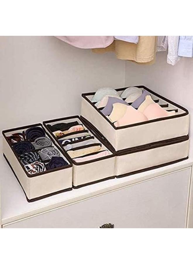 Tank Foldable Underwear Drawer Organizer For Bra/Sock/Baby Clothes/Belts (4 Pieces) - Image 3
