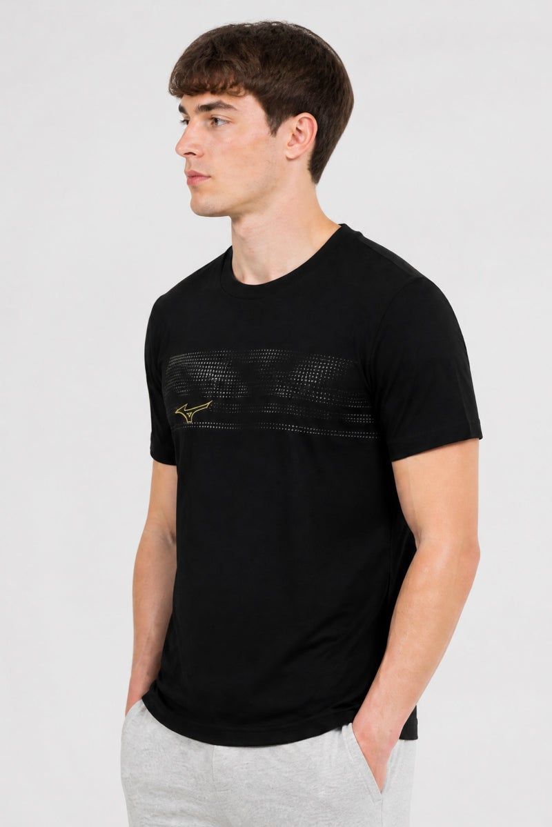 Mizuno Men Sportswear Fit Short Sleeve Training T-Shirt, Black - Image 3