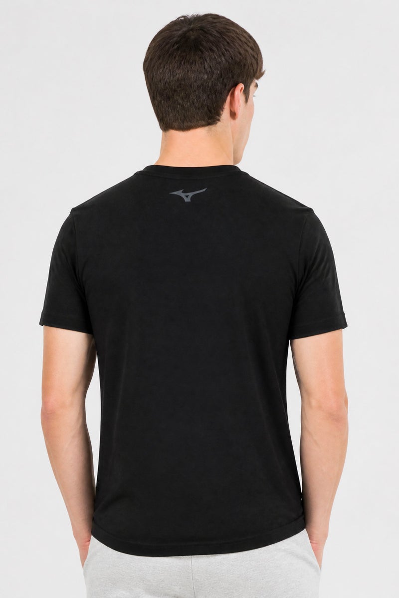 Mizuno Men Sportswear Fit Short Sleeve Training T-Shirt, Black - Image 4