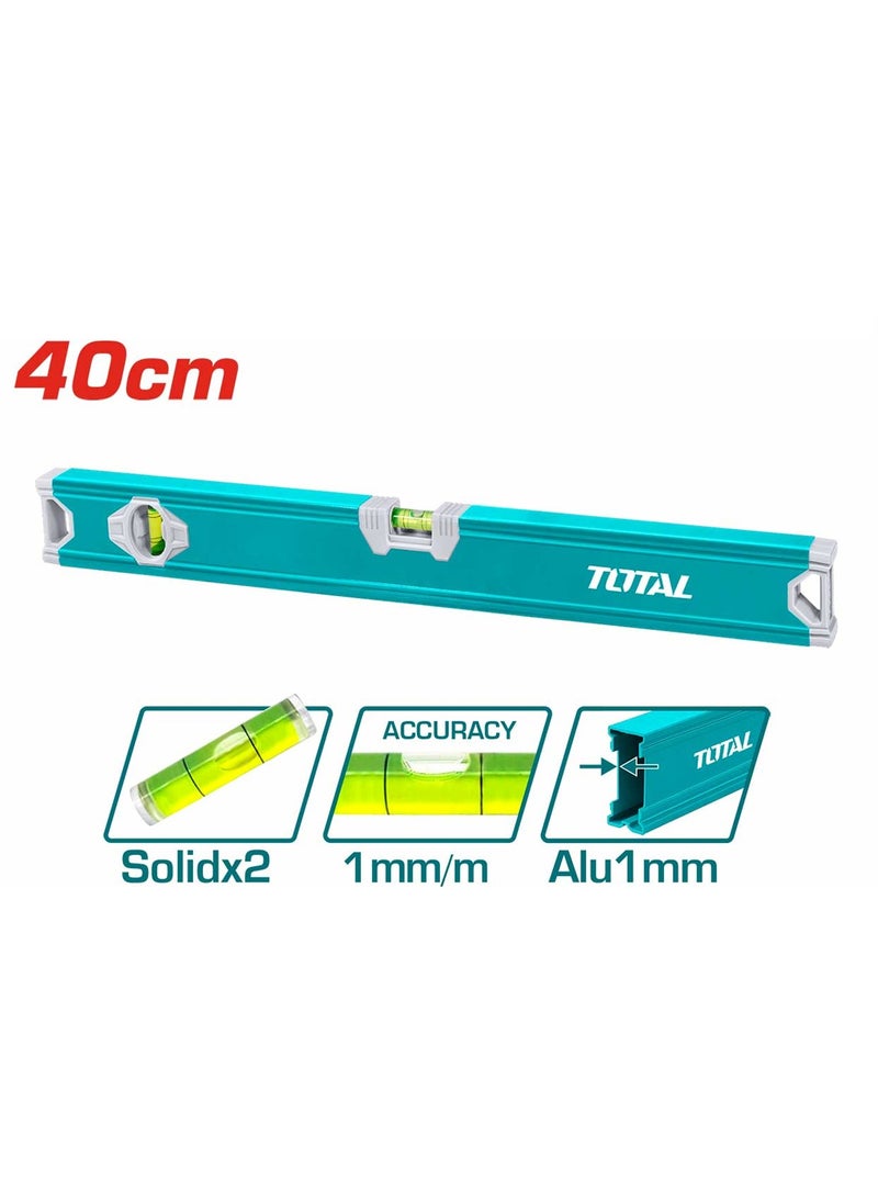 TOTAL Spirit Level Water Level Tool Carpentry Water Level Tube Aluminum Body 40cm - TMT24036  - Image 3