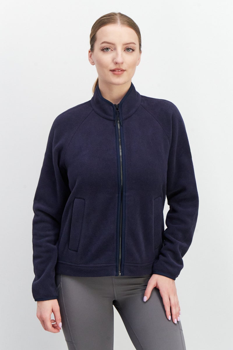 Aigle Women Plain Jacket Shirt, Navy Blue - Image 1