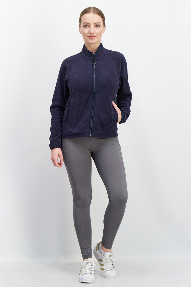 Aigle قميص سترة نسائي سادة، أزرق داكن - Image 4