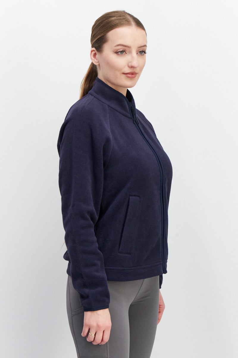 Aigle قميص سترة نسائي سادة، أزرق داكن - Image 2