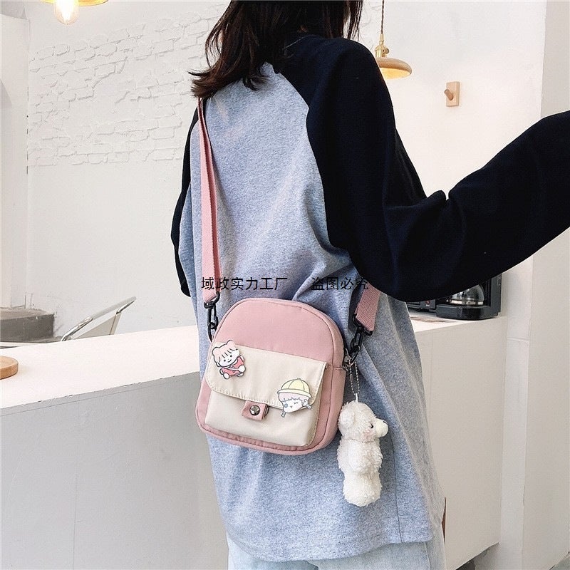 Nylon Cute Small Bag For Women 2025 Cow New Mobile Phone Bag Japanese Style Small Square Bag K-Style Shoulder Bag Crossbody Bag - Image 5