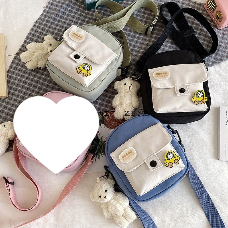 Nylon Cute Small Bag For Women 2025 Cow New Mobile Phone Bag Japanese Style Small Square Bag K-Style Shoulder Bag Crossbody Bag - Image 2