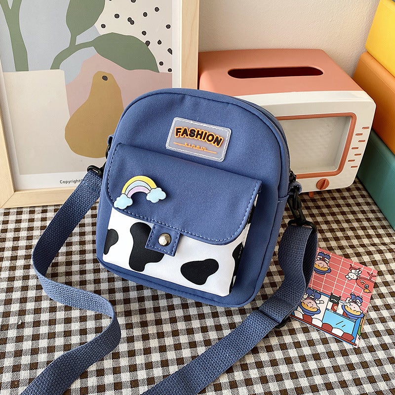 Nylon Cute Small Bag For Women 2025 Cow New Mobile Phone Bag Japanese Style Small Square Bag K-Style Shoulder Bag Crossbody Bag - Image 1