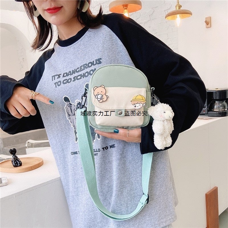 Nylon Cute Small Bag For Women 2025 Cow New Mobile Phone Bag Japanese Style Small Square Bag K-Style Shoulder Bag Crossbody Bag - Image 4