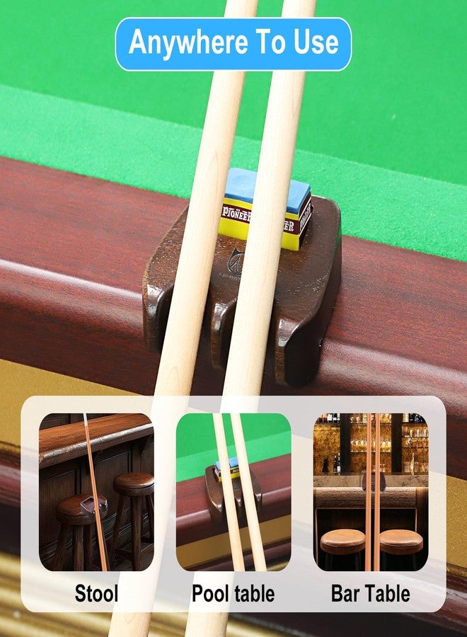 CROWN ME Weighted wooden 2-Cue pool cue stick holder, billiard cue stick holder, chalk holder - Image 5