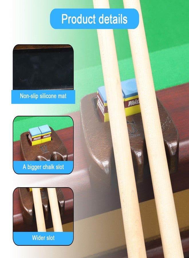 CROWN ME Weighted wooden 2-Cue pool cue stick holder, billiard cue stick holder, chalk holder - Image 4