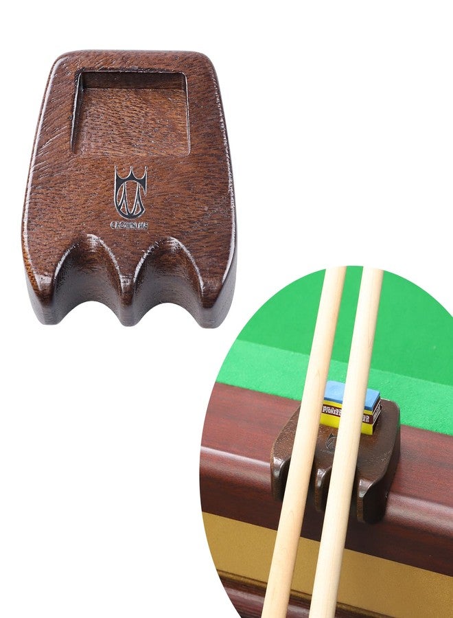 CROWN ME Weighted wooden 2-Cue pool cue stick holder, billiard cue stick holder, chalk holder - Image 1