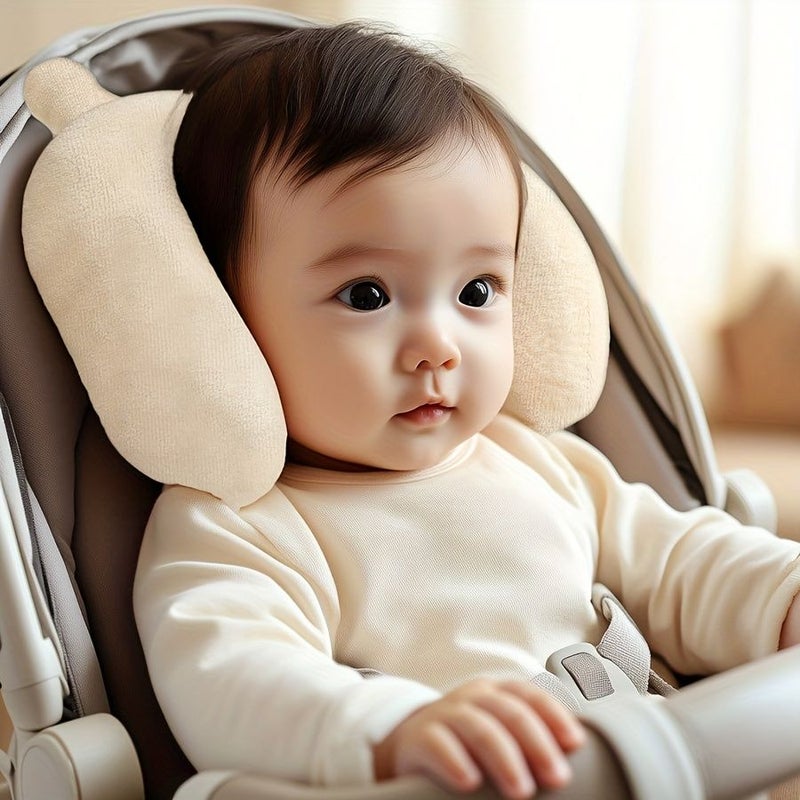 Blue Portable Travel Pillow for Kids Stroller Car Seat Airplane - Image 2