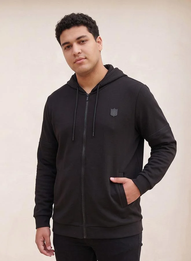 ماكسيم Maxim Bills Print Plus Zip Through Hoodie