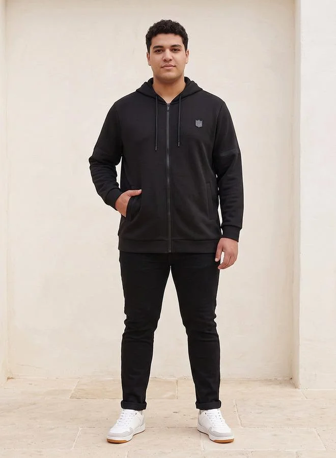ماكسيم Maxim Bills Print Plus Zip Through Hoodie