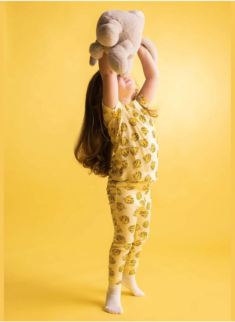 ديفاكتو 2 Pack BabyGirl Looney Tunes Licenced Bike Neck Short Sleeve Pyjamas