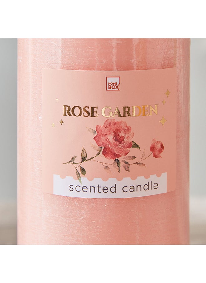 Home Box - Qara Rose Garden Pillar Candle 6.8 x 15 x 6.8 cm - Image 1
