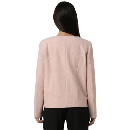 Van Heusen Women Pink Textured Casual Jacket - Image 4
