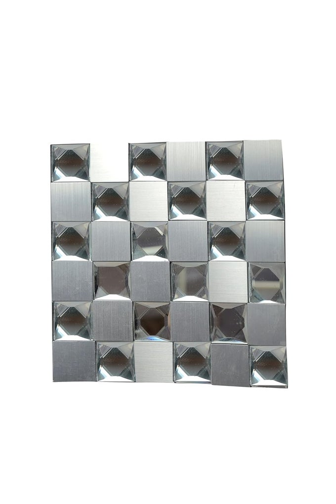 SELFADHESIVE MOSAIC CRYSTAL MIRROR GLASS STICKERWALL DECOR MOSAICS TILES ARTISTIC DESIGN CRYSTAL GLASS MOSAIC IN COMBINATION WITH SILVER COLOUR