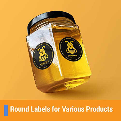 OfficeSmartLabels Round, Circle Dot, 1-1/5 inch Diameter Labels for Laser & Inkjet Printers (1.2 inch, 48 per Sheet, White, 480 Labels, 10 Sheets) - Image 2