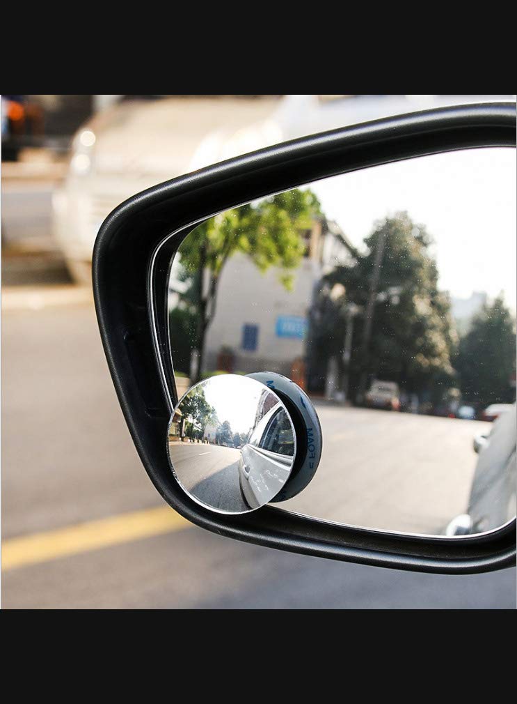 ESreake 2PCS small Blind Spot Mirror,2" Round HD Glass Convex Rear View Mirror,Strong Adhesive Mirror for Car, Van, SUV and Trucks (2"(50mm), Frameless) - Image 2
