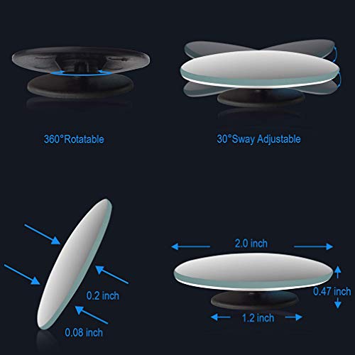 ESreake 2PCS small Blind Spot Mirror,2" Round HD Glass Convex Rear View Mirror,Strong Adhesive Mirror for Car, Van, SUV and Trucks (2"(50mm), Frameless) - Image 5