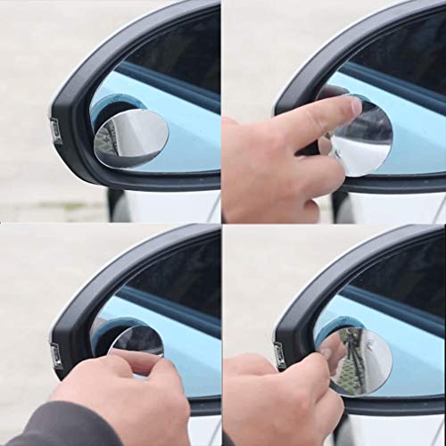ESreake 2PCS small Blind Spot Mirror,2" Round HD Glass Convex Rear View Mirror,Strong Adhesive Mirror for Car, Van, SUV and Trucks (2"(50mm), Frameless) - Image 4