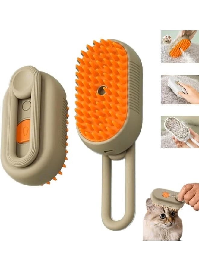 فالمر فرشاة بخار للقطط والكلاب، فرشاة بخارية 3 في 1 للقطط مع خزان مياه، فرشاة بخارية للتدليك للشعر الطويل/القصير، للعناية وإزالة شعر الحيوانات الأليفة - Image 3