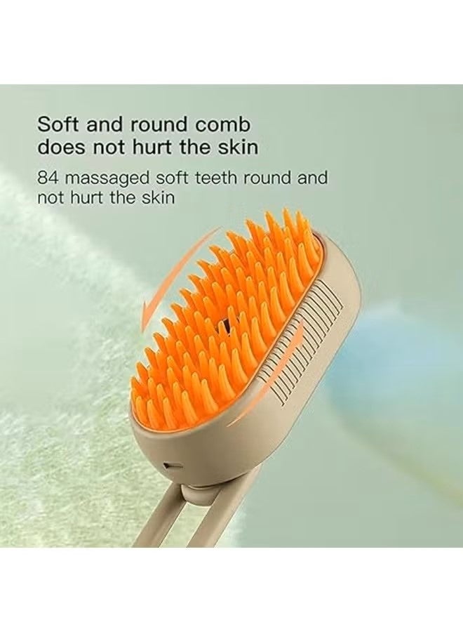 فالمر فرشاة بخار للقطط والكلاب، فرشاة بخارية 3 في 1 للقطط مع خزان مياه، فرشاة بخارية للتدليك للشعر الطويل/القصير، للعناية وإزالة شعر الحيوانات الأليفة - Image 1