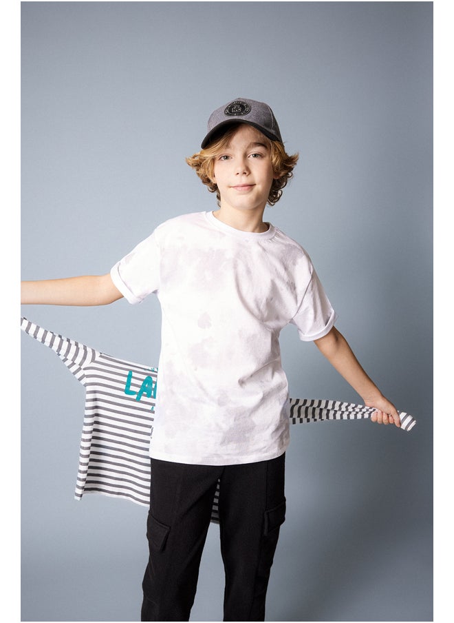 DeFacto - Boy Regular Fit Crew Neck Knitted Short Sleeve T-Shirt - Image 1