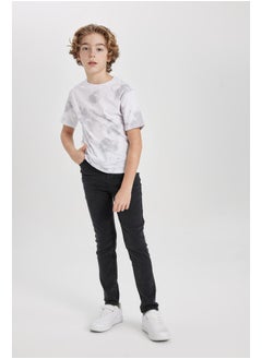 DeFacto Boy Regular Fit Crew Neck Knitted Short Sleeve T-Shirt  - Image 2