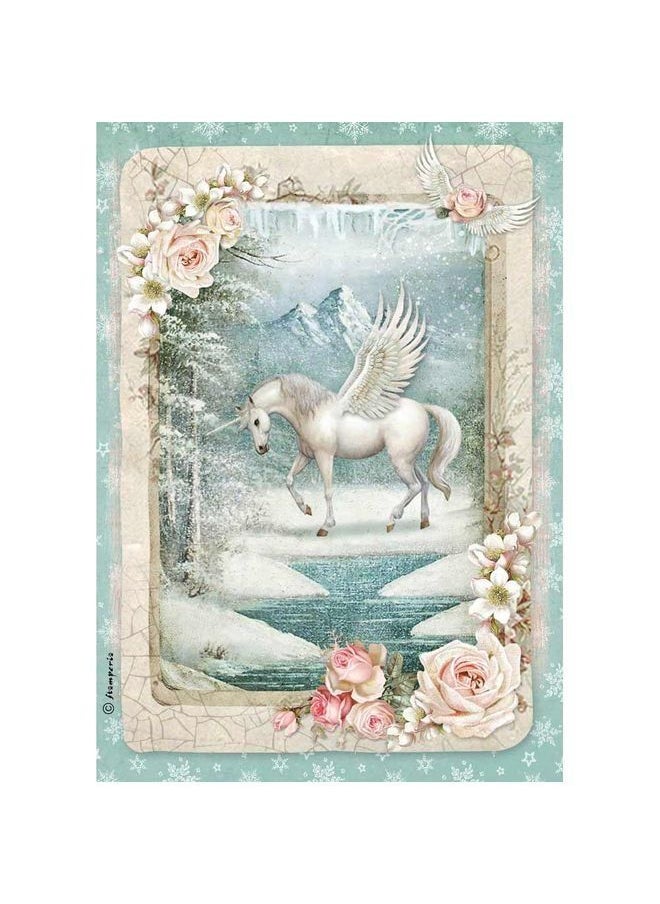 STAMPERIA A4 Decoupage Rice Paper - Unicorn 