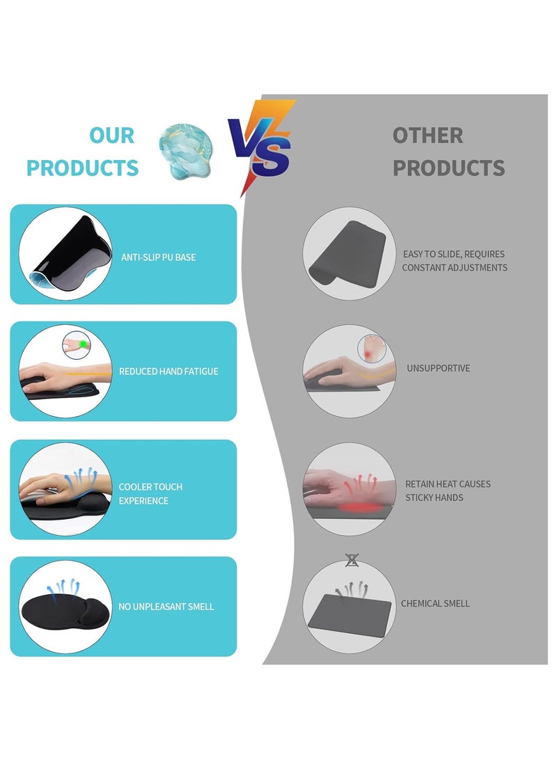 General Ergonomic Gel Mouse Pad with Wrist Rest, Comfortable Laptop Computer Mouse Pad with Wrist Rest  - Image 3