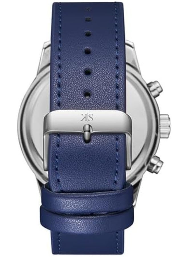 كينيث سكوت ساعة كينيث سكوت رجالي بحركة إبسون ، مينا تناظري وسوار جلدي، أزرق - Image 3