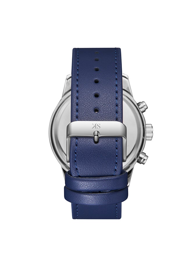 KENNETH SCOTT Men's Leather  Analog Watch K24121-SLNN - 50 mm  - Image 2