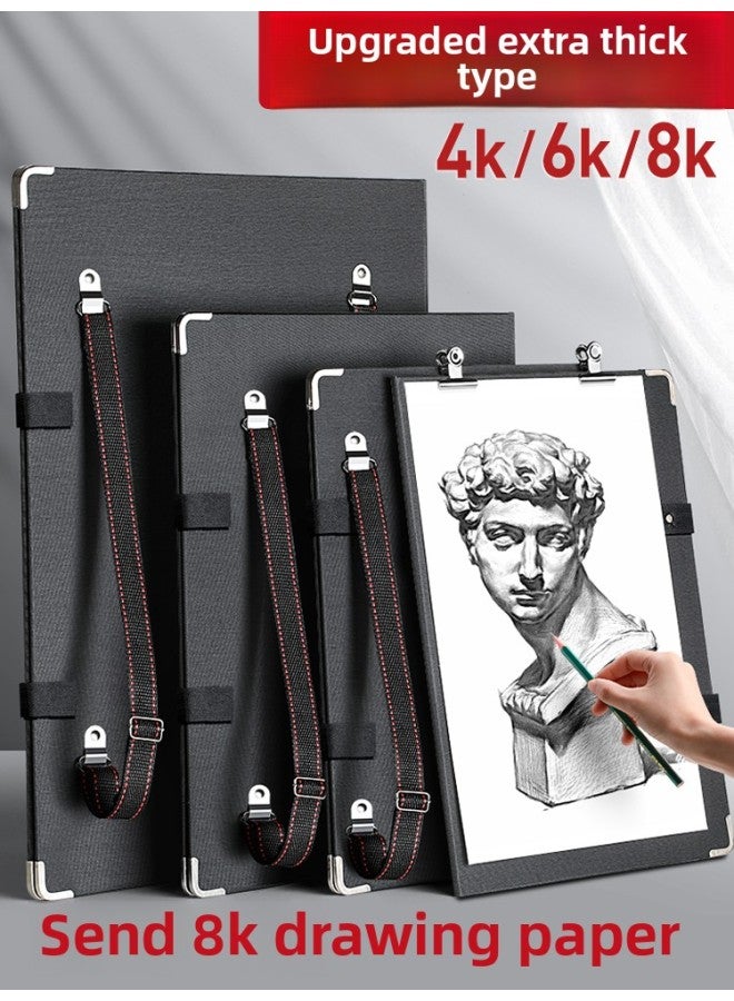 4K Sketch Board Art Student Picture Folder Sketch Tool Suit Full Set Backplane Picture Bag Word 8 Open Sketch Beginners-Color:[pack Of 5] 8k Waterproof Picture Clip