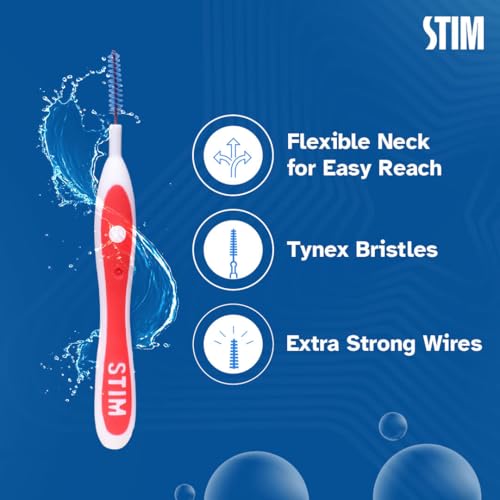 STIM Interdental Flexible Interdental Brush | 10 Brushes | Size: ISO - 2 For Narrow Gaps, Deep Cleaning Between The Teeth - Pack of 1 - Image 3
