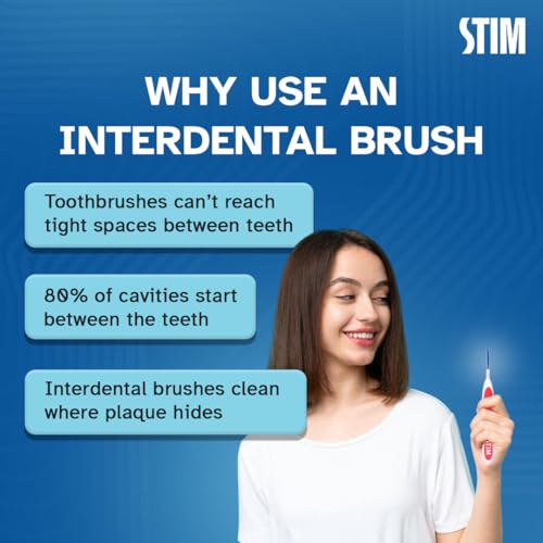 STIM Interdental Flexible Interdental Brush | 10 Brushes | Size: ISO - 2 For Narrow Gaps, Deep Cleaning Between The Teeth - Pack of 1 - Image 5