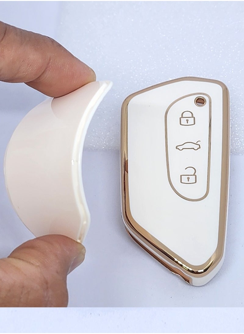 Service Zone 3 Buttons Silicon Car Key Cover For Volkswagen  - Image 1