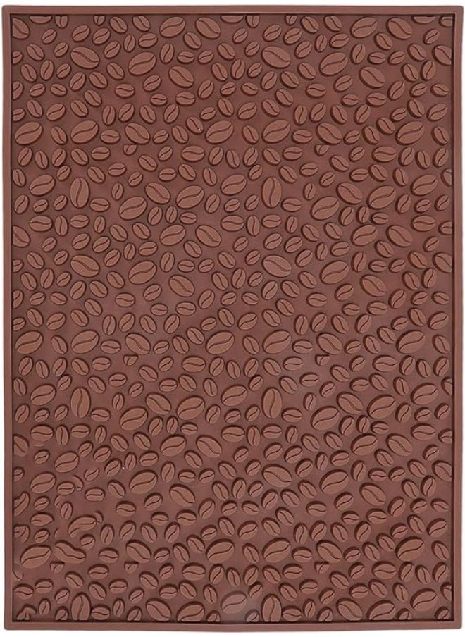 RANK - Dish Drying Silicone, Coffee Rubber For the barista and coffee corner Service Spill Mat Brown 40x30cm - Image 1