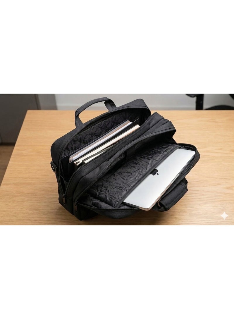 COUGAR-EGY laptop & Briefcase Bag for laptop, shoulder bag for men fits up to 15.6" (010 - BLACK) - Image 3