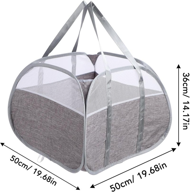 Shock rubber edge 1Pcs Foldable Laundry Hamper, 90L Large Capacity, High Strength Webbing Handle, Thickened Oxford Cloth, Steel Wire Lining, Polyester Mesh (Gray) Long lasting universal build Consistent single item quality Consistent steady quality All-item unified delivery Dispersed regional warehouses Diverse purchase options Salt mist resistant Lightweight Size-sorted warehouse storage Modern versatile shape Intercity storage hub Global flexible assemble picks Elegant appearance Occasional & permanent usable Most item matching trendy design Precision polished solid material On-demand local restock General compatible design Authorized haulage delivery Periodic restock local Certified stocked merchandise Certified local stock Globally spread simple design All user affordable trusted quality - Image 2