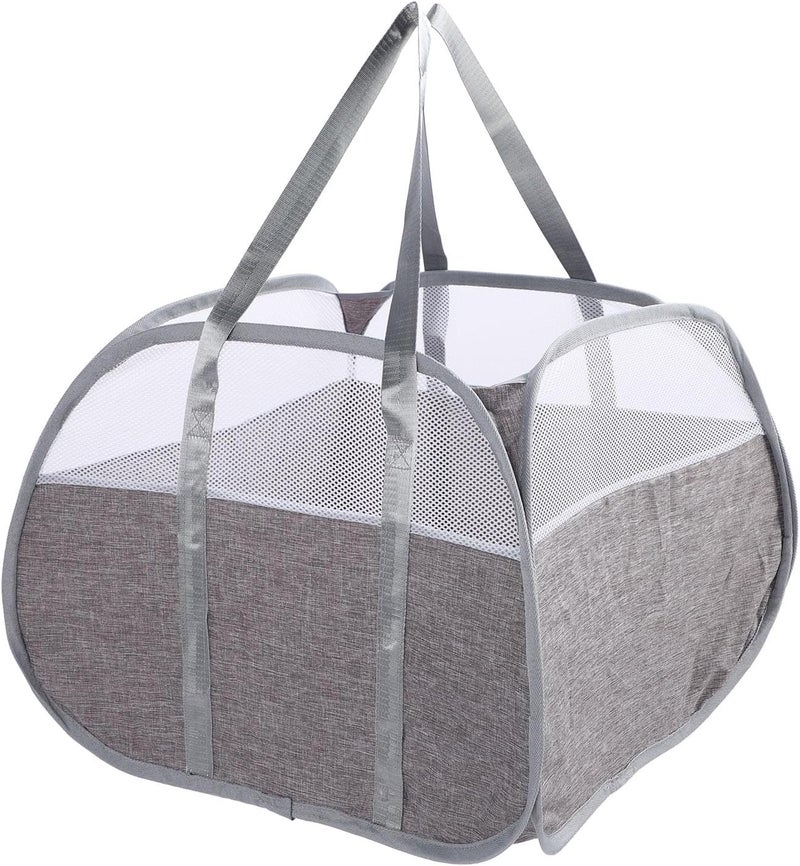 Shock rubber edge 1Pcs Foldable Laundry Hamper, 90L Large Capacity, High Strength Webbing Handle, Thickened Oxford Cloth, Steel Wire Lining, Polyester Mesh (Gray) Long lasting universal build Consistent single item quality Consistent steady quality All-item unified delivery Dispersed regional warehouses Diverse purchase options Salt mist resistant Lightweight Size-sorted warehouse storage Modern versatile shape Intercity storage hub Global flexible assemble picks Elegant appearance Occasional & permanent usable Most item matching trendy design Precision polished solid material On-demand local restock General compatible design Authorized haulage delivery Periodic restock local Certified stocked merchandise Certified local stock Globally spread simple design All user affordable trusted quality - Image 1